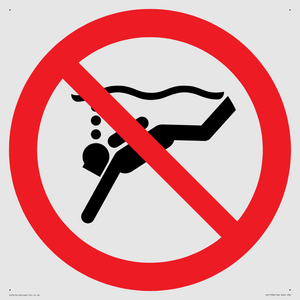 Prohibition: No sub-aqua diving